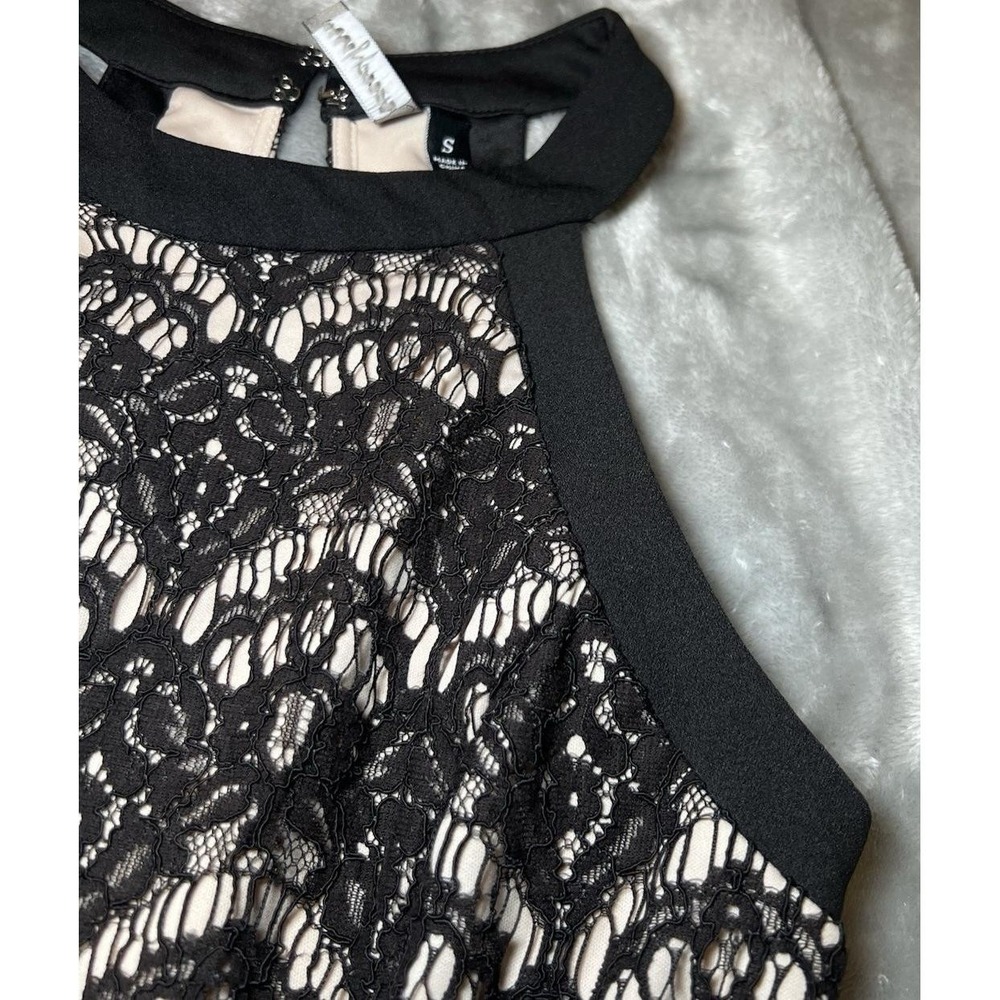 Speechless Womens Size Small Lace Halter Dress Black Fit Flare Party Cocktail - Picture 14 of 16